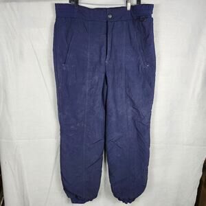 Men's Vintage Navy Blue Bear SKI Blue Nylon Insulated Snow Pants XLarge